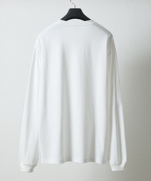 NUMBER (N)INE(ナンバーナイン)の「BASIC HEM PRINTED POCKET L/S T-SHIRT / ベーシック ワンポイント ロゴプリント ポケット ロンT(Tシャツ/カットソー・メンズ・ホワイト/ブラック/チャコール・M/L/XL)」の9枚目の写真