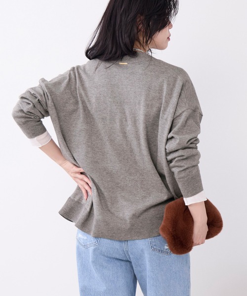 MICA&DEAL(マイカ&ディール)の「コットンヤクニットカーディガン(ニット/セーター・レディース・グレー/ダークネイビー/ベージュ・FREE)」の7枚目の写真