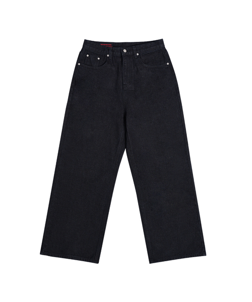REFLYPERKY（リフライパーキー）の「[Everyday] MN ウェアエバー ワイドデニム (3colors)（デニムパンツ・メンズ・ブラック/ブラウン/ダークインディゴブルー・SMALL/MEDIUM/LARGE/X-LARGE）」の2枚目の写真