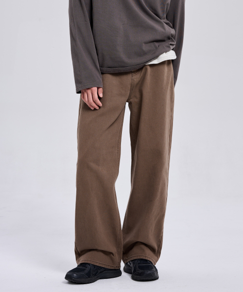 REFLYPERKY（リフライパーキー）の「[Everyday] MN ウェアエバー ワイドデニム (3colors)（デニムパンツ・メンズ・ブラック/ブラウン/ダークインディゴブルー・SMALL/MEDIUM/LARGE/X-LARGE）」の7枚目の写真