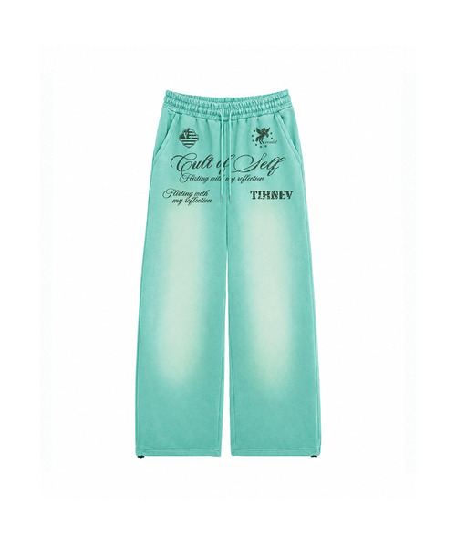 VENHIT(ベンヒット)の「CULT OF SELF ウォッシュドスウェットパンツ_ミント(スウェットパンツ・レディース・ミント・SMALL/MEDIUM/LARGE)」の1枚目の写真