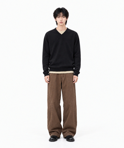 SIGNATURE（シグネチャ）の「ソフト ESSENTIALS Vネック レギュラーニット[ブラック]（ニット/セーター・レディース・その他・MEDIUM/LARGE）」の6枚目の写真
