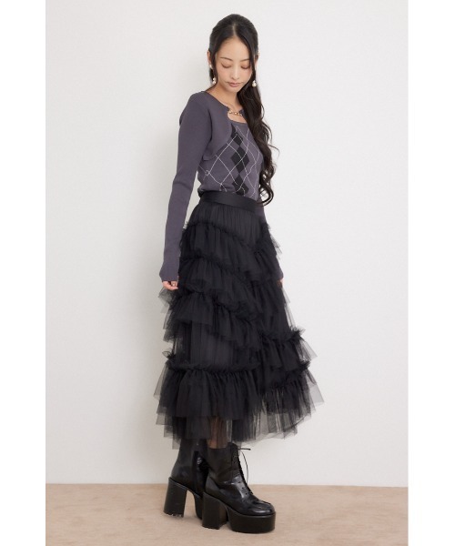 rienda(リエンダ)の「ボレロレイヤードニットトップス 秋服 冬服(ニット/セーター・レディース・グレー/ダークパープル/ブラック・FREE)」の10枚目の写真
