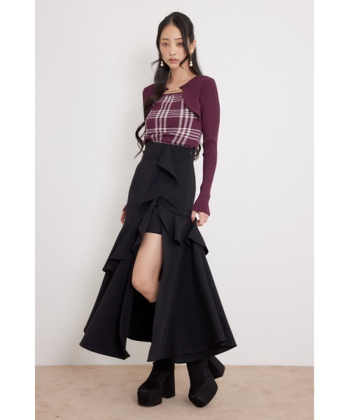 rienda(リエンダ)の「ボレロレイヤードニットトップス 秋服 冬服(ニット/セーター・レディース・グレー/ダークパープル/ブラック・FREE)」の20枚目の写真