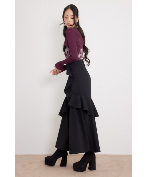 rienda(リエンダ)の「ボレロレイヤードニットトップス 秋服 冬服(ニット/セーター・レディース・グレー/ダークパープル/ブラック・FREE)」の21枚目の写真