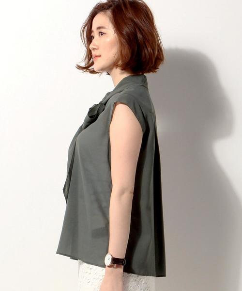 UNITED ARROWS（ユナイテッドアローズ）の「UBCE CU/C リボン ブラウス◆（シャツ/ブラウス・レディース・ライトピンク/オリーブ/ホワイト・36/38）」の16枚目の写真