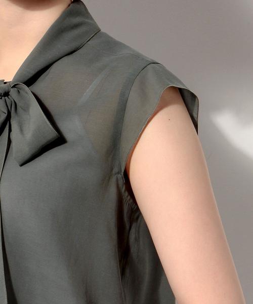 UNITED ARROWS（ユナイテッドアローズ）の「UBCE CU/C リボン ブラウス◆（シャツ/ブラウス・レディース・ライトピンク/オリーブ/ホワイト・36/38）」の19枚目の写真
