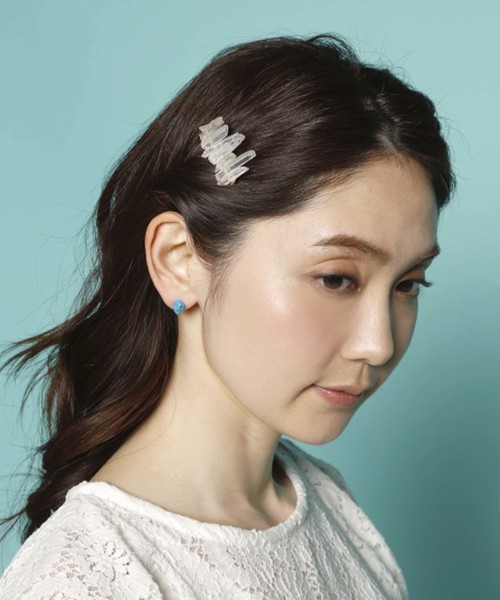 PLAIN CLOTHING(プレーンクロージング)の「ロングHITアイテム★ミニカラーストーンピアス(ピアス(両耳用)・レディース・パープル/ターコイズブルー/ピンク/グリーン/ホワイト系その他・FREE)」の12枚目の写真