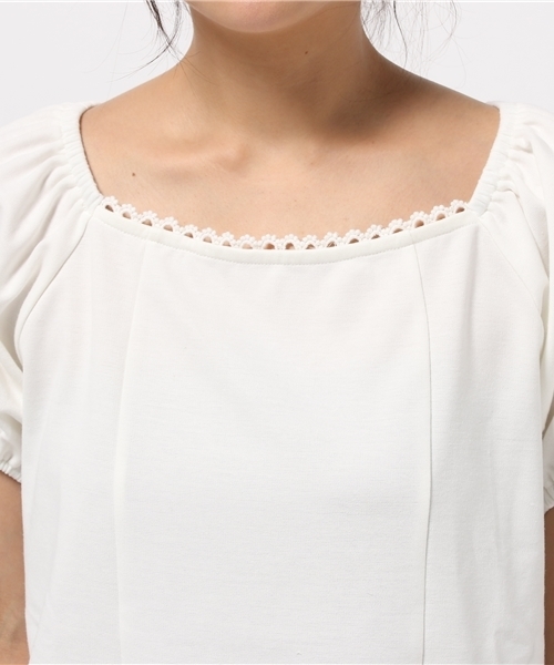 earth music&ecology(アースミュージックアンドエコロジー)の「【2016Summer】ポンチパフスリーブプルオーバー(Tシャツ/カットソー・レディース・ライトピンク/サックスブルー/オフホワイト/ラベンダー・SMALL/MEDIUM)」の8枚目の写真