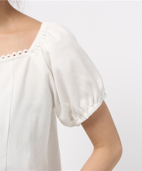 earth music&ecology(アースミュージックアンドエコロジー)の「【2016Summer】ポンチパフスリーブプルオーバー(Tシャツ/カットソー・レディース・ライトピンク/サックスブルー/オフホワイト/ラベンダー・SMALL/MEDIUM)」の9枚目の写真