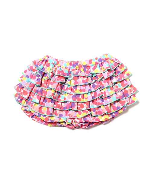 fafa（フェフェ）の「NEPHELI | フリルブルマー - フラワー（その他パンツ・キッズ・ピンク系その他/ホワイト系その他/レモンイエロー・80/90）」の3枚目の写真