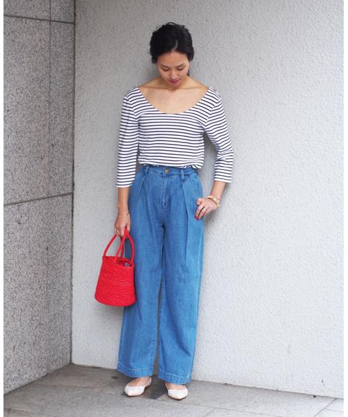 Jewel Changes（ジュエルチェンジズ）の「【WEB限定】◎JC タックワイドパンツ / デニムパンツ（デニムパンツ・レディース・オフホワイト/コバルトブルー・38/36/34）」の12枚目の写真