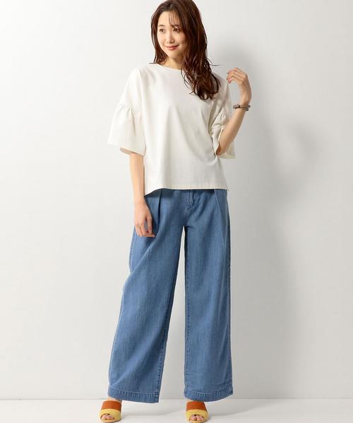 Jewel Changes（ジュエルチェンジズ）の「【WEB限定】◎JC タックワイドパンツ / デニムパンツ（デニムパンツ・レディース・オフホワイト/コバルトブルー・38/36/34）」の15枚目の写真