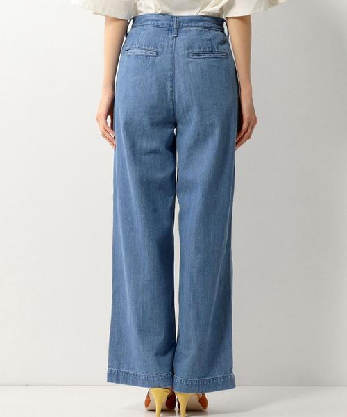 Jewel Changes（ジュエルチェンジズ）の「【WEB限定】◎JC タックワイドパンツ / デニムパンツ（デニムパンツ・レディース・オフホワイト/コバルトブルー・38/36/34）」の5枚目の写真