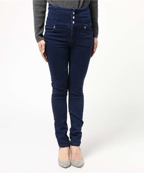 SpRay(スプレイ)の「ハイウエストスキニーパンツ(デニムパンツ・レディース・ネイビー/ブルー/ブラック・SMALL/MEDIUM/LARGE)」の4枚目の写真