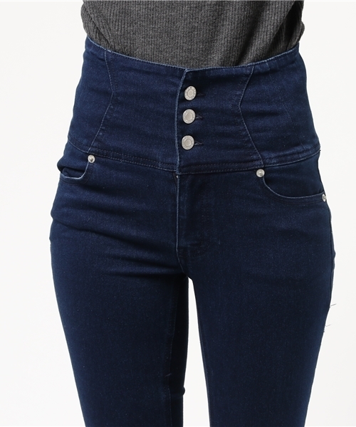 SpRay(スプレイ)の「ハイウエストスキニーパンツ(デニムパンツ・レディース・ネイビー/ブルー/ブラック・SMALL/MEDIUM/LARGE)」の7枚目の写真