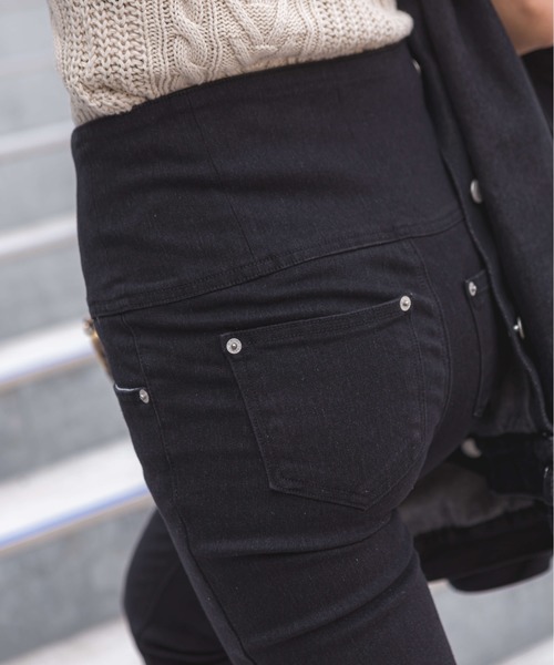 SpRay(スプレイ)の「ハイウエストスキニーパンツ(デニムパンツ・レディース・ネイビー/ブルー/ブラック・SMALL/MEDIUM/LARGE)」の20枚目の写真