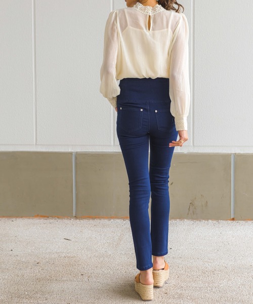 SpRay(スプレイ)の「ハイウエストスキニーパンツ(デニムパンツ・レディース・ネイビー/ブルー/ブラック・SMALL/MEDIUM/LARGE)」の22枚目の写真