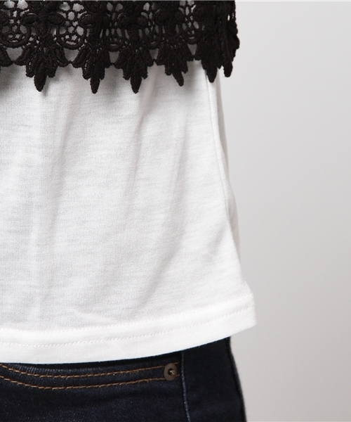 Honeys（ハニーズ）の「レースキャミアンサンブル（アンサンブル・レディース・レッド/ブラック/サックスブルー/オフホワイト・L/M）」の5枚目の写真