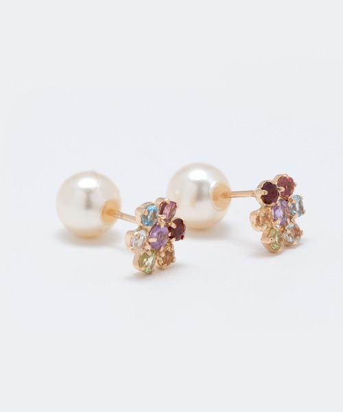 BLOOM ブルーム　ゴールドの地金ピアス（パールキャッチ付き） イエローゴールド ピアス｜BLOOM（ブルーム）公式通販