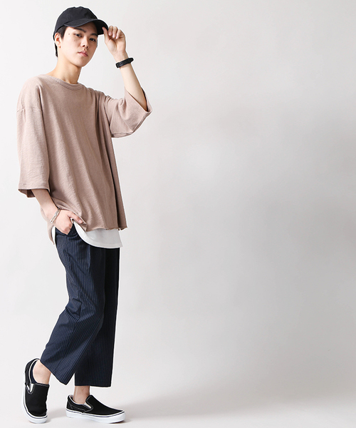 WEGO（ウィゴー）の「WEGO/エアツイルワイドアンクルパンツ（その他パンツ・メンズ・グレー系その他4/ブラック/ブルー系その他4・LARGE/MEDIUM）」の7枚目の写真