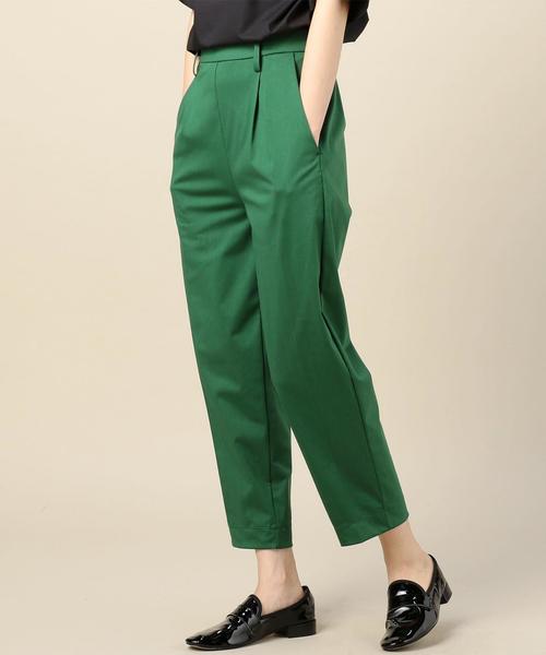 BEAUTY&YOUTH UNITED ARROWS（ビューティーアンドユースユナイテッドアローズ）の「BY∴ トリコットテーパード9分丈パンツ ◆（その他パンツ・レディース・ベージュ/ネイビー/ケリー・SMALL/MEDIUM）」の2枚目の写真