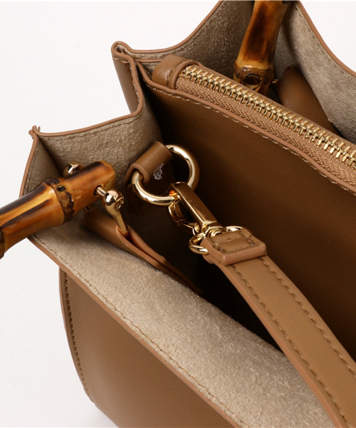 RIVE DROITE（リヴドロワ）の「バンブーミニBag（ハンドバッグ・レディース・アイボリー/キャメル・FREE）」の5枚目の写真