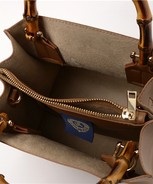 RIVE DROITE（リヴドロワ）の「バンブーミニBag（ハンドバッグ・レディース・アイボリー/キャメル・FREE）」の6枚目の写真