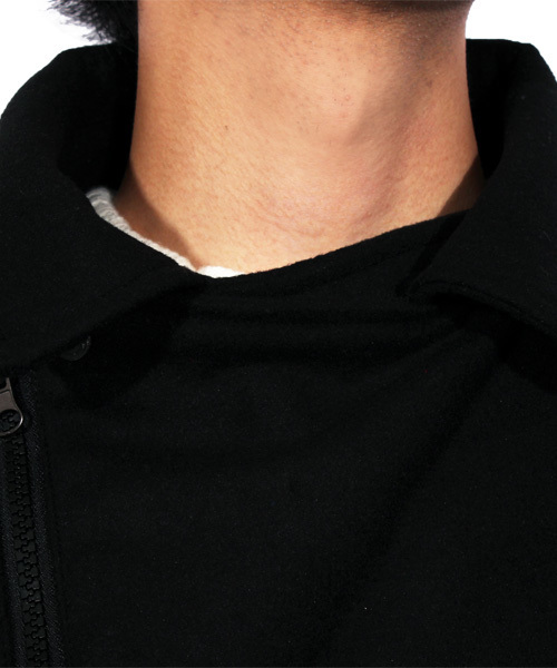 ８(eight)（エイト）の「ダブル ライダースジャケット レザージャケット（ライダースジャケット・メンズ・ブラック/チェック/チャコールグレー/ネイビー・LARGE/MEDIUM）」の16枚目の写真