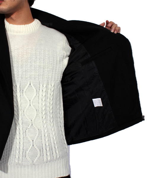 ８(eight)（エイト）の「ダブル ライダースジャケット レザージャケット（ライダースジャケット・メンズ・ブラック/チェック/チャコールグレー/ネイビー・LARGE/MEDIUM）」の21枚目の写真