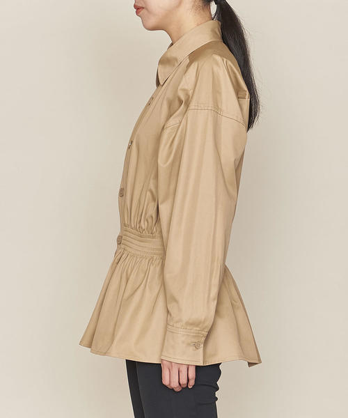 ASTRAET(アストラット)の「ASTRAET(アストラット)ウエスト シャーリング ブラウス②†(シャツ/ブラウス・レディース・ベージュ/オリーブ・FREE)」の6枚目の写真