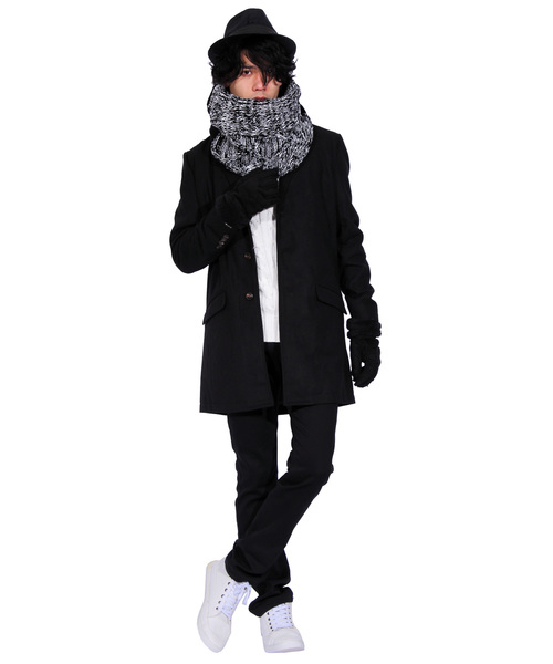 8(eight)(エイト)の「バイカラー ケーブルニット スヌード ネックウォーマー(ネックウォーマー/スヌード・メンズ・ミックスグレー/ブラックミックス・FREE)」の6枚目の写真