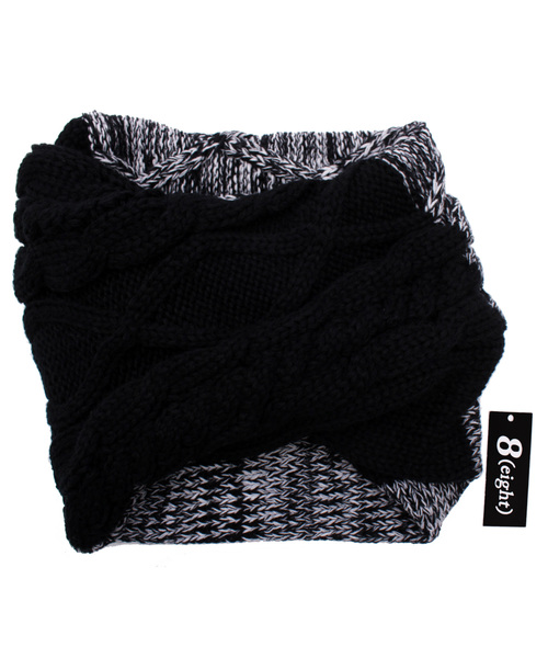 8(eight)(エイト)の「バイカラー ケーブルニット スヌード ネックウォーマー(ネックウォーマー/スヌード・メンズ・ミックスグレー/ブラックミックス・FREE)」の8枚目の写真