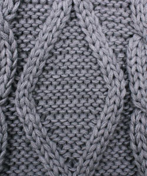 8(eight)(エイト)の「バイカラー ケーブルニット スヌード ネックウォーマー(ネックウォーマー/スヌード・メンズ・ミックスグレー/ブラックミックス・FREE)」の3枚目の写真