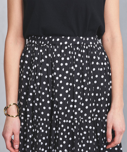 UNITED ARROWS（ユナイテッドアローズ）の「UWSC ドット フレアスカート†◆（スカート・レディース・ブラック/オフホワイト・36/38）」の7枚目の写真