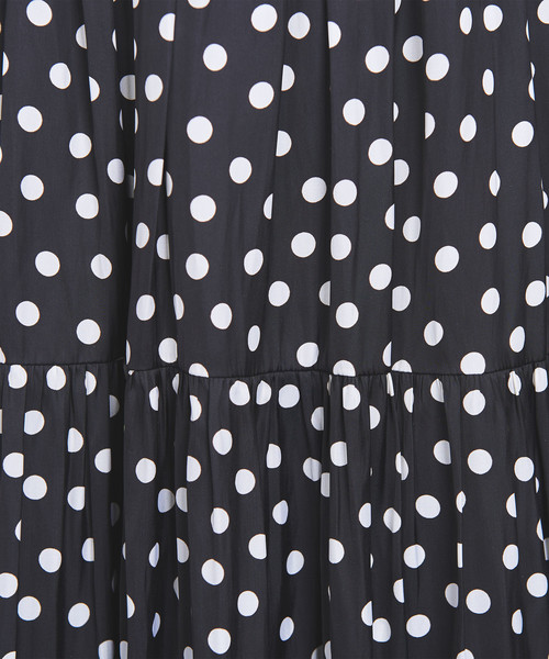 UNITED ARROWS（ユナイテッドアローズ）の「UWSC ドット フレアスカート†◆（スカート・レディース・ブラック/オフホワイト・36/38）」の9枚目の写真