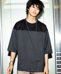 STUDIOUS | 【先行予約】パネル切替チェックビッグシルエットプルオーバー(Tシャツ/カットソー)