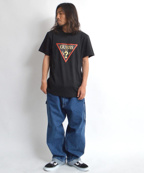 Guess(ゲス)の「GUESS/ゲス ロゴ プリント S/S Tシャツ(Tシャツ/カットソー・メンズ・ホワイト/ブラック・XL/L/M)」の13枚目の写真