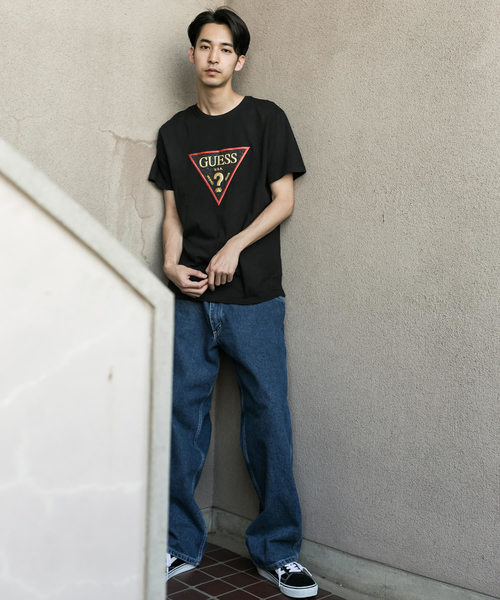 Guess(ゲス)の「GUESS/ゲス ロゴ プリント S/S Tシャツ(Tシャツ/カットソー・メンズ・ホワイト/ブラック・XL/L/M)」の15枚目の写真