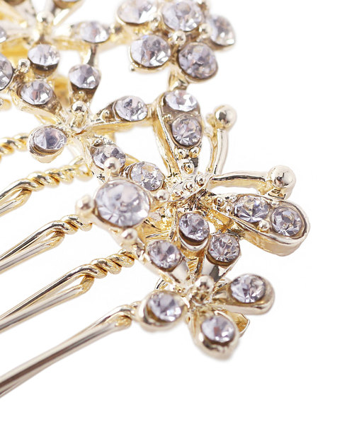 ANEMONE（アネモネ）の「パールとビジューのフラワーガーデンコーム（その他ヘアアクセサリー・レディース・クリア/ホワイト・FREE）」の7枚目の写真