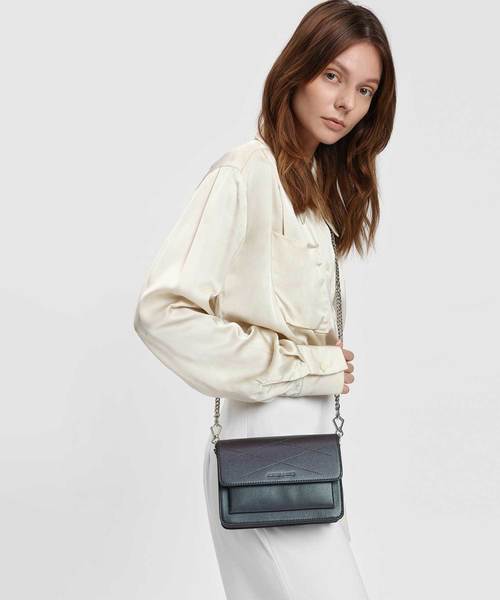 CHARLES & KEITH(チャールズ & キース)の「フロントフラップクロスボディバッグ / FRONT FLAP CROSSBODY BAG(ショルダーバッグ・レディース・マルーン/ベージュ/サックスブルー/ブラック・S)」の19枚目の写真