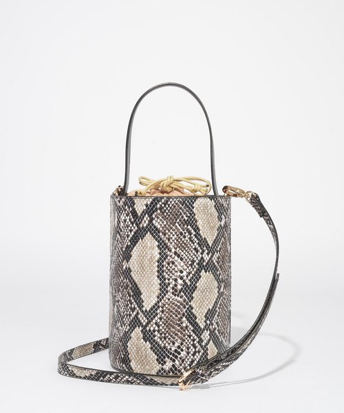 SOLPRESA（ソルプレーサ）の「バケツ型3WAYバケットバッグ ハンドバッグ ショルダーバッグ（ハンドバッグ・レディース・ベージュ/ブラック/パイソン・ONE SIZE）」の10枚目の写真