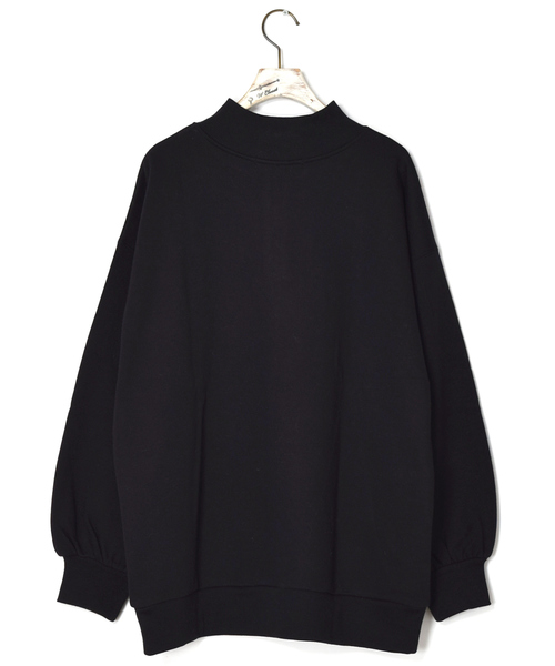 w closet（ダブルクローゼット）の「刺繍入ハーフZIPルーズプルオーバー_（スウェット・レディース・アイボリー/パープル/ブラック・FREE）」の12枚目の写真