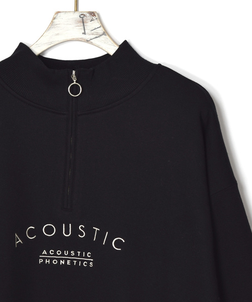 w closet（ダブルクローゼット）の「刺繍入ハーフZIPルーズプルオーバー_（スウェット・レディース・アイボリー/パープル/ブラック・FREE）」の9枚目の写真