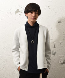 MinoriTY | ダブルフェイスボタン無カーディガン ノーカラー(カーディガン/ボレロ)