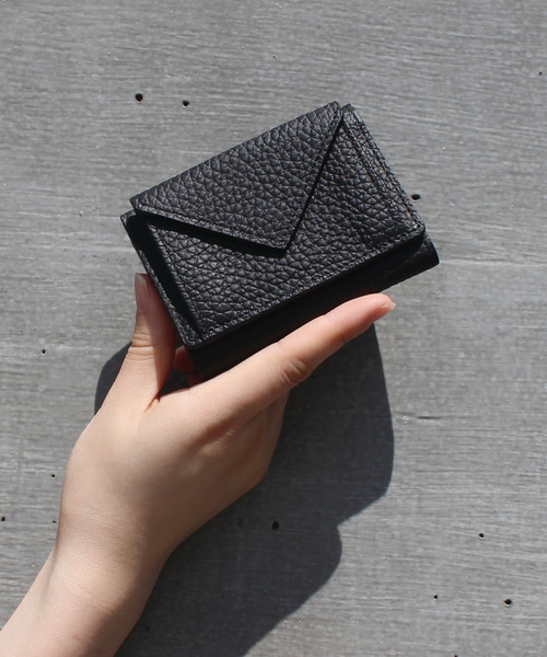 LAVEANGE(ラビアンジェ)の「【牛革】ミニウォレット 三つ折り財布(財布)」|ブラック系その他