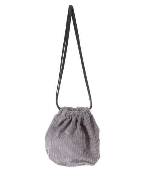 Edit Sheen(エディットシーン)の「コーデュロイ巾着バッグ(ハンドバッグ・レディース・ベージュ/グレー・FREE)」の5枚目の写真