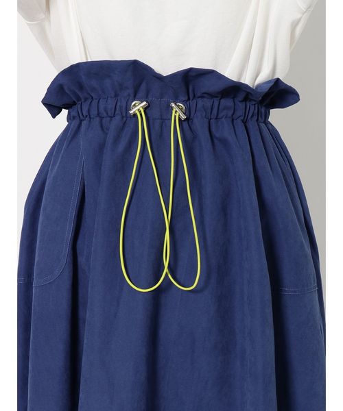 jouetie（ジュエティ）の「ドローコードミディスカート（スカート・レディース・ブラック/イエロー/ブルー/カーキ・MEDIUM）」の15枚目の写真