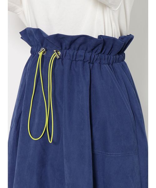 jouetie（ジュエティ）の「ドローコードミディスカート（スカート・レディース・ブラック/イエロー/ブルー/カーキ・MEDIUM）」の9枚目の写真