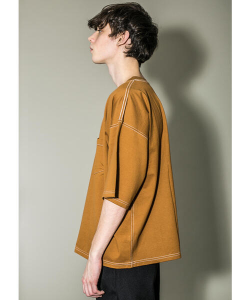 MONKEY TIME（モンキータイム）の「＜monkey time＞ TENJIKU 1POC CN STCH/ポケT（Tシャツ/カットソー・メンズ・ブラウン/ブラック/ホワイト・M/XL/S/L）」の8枚目の写真